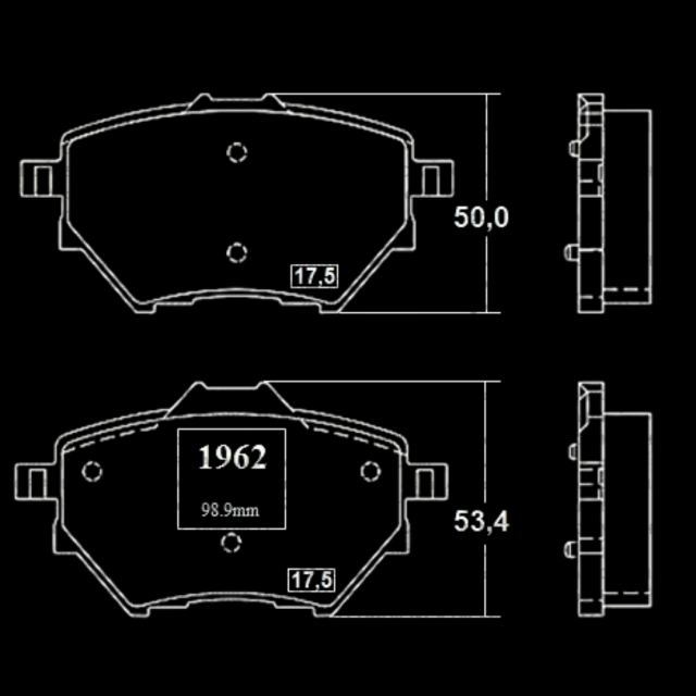 PEUGEOT PARTNER CITROEN BERLINGO PASTILLAS DE FRENO TRASERAS