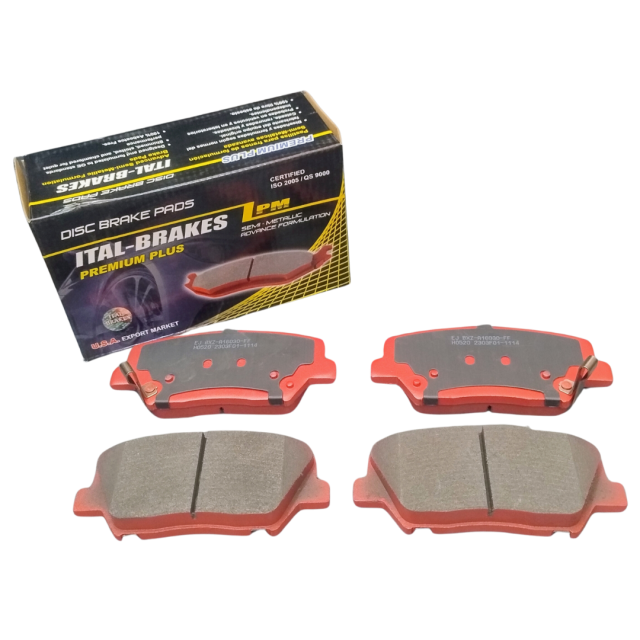Juego de Pastillas de Freno Delantera Ital Brakes PM - Compatible con Hyundai Creta, Santa Fe, Veloster y Kia Carens, Quoris