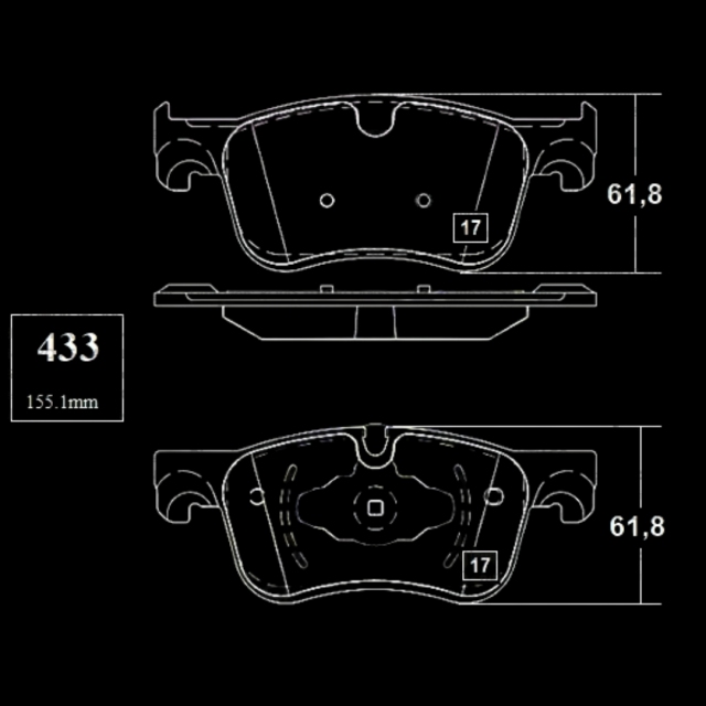 CITROEN BERLINGO PICASSO PEUGEOT PARTNER RIFTER PASTILLAS DE FRENO DELANTERAS
